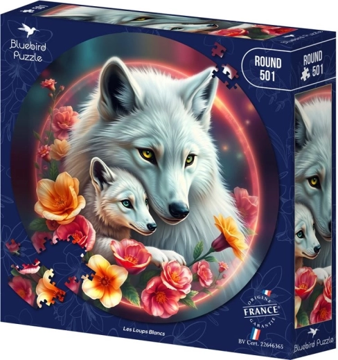 Bluebird Rundpuzzle Weiße Wölfe 501 Teile