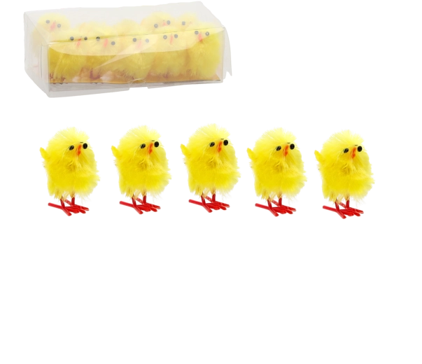 Set aus 10 gelben Osterküken