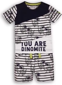 Kinderset DIRKJE Dinomite, Marineblau/Weiß