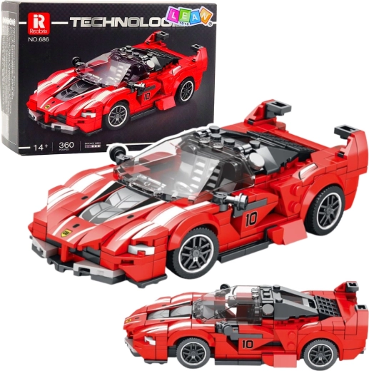 Bausatz Rennwagen FXX‑K, rot, 360 Teile