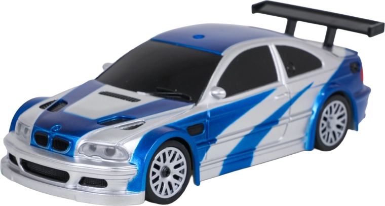 R/C-Driftauto 1:43, blau, mit Zubehör