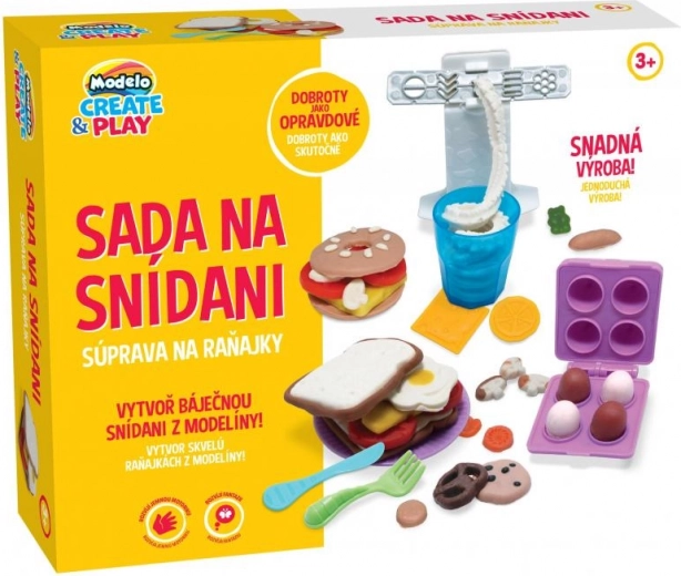 Modelo Set für ein Knet-Frühstück für Kinder