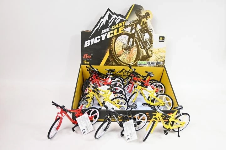 Metallminiatur eines Cross-/Trekking-Fahrrads 19 cm