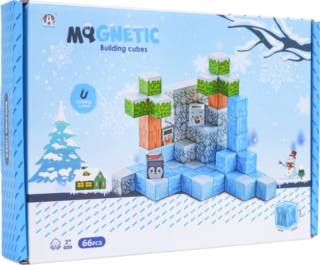 Magnetische 3D-Bausteine – Konstruktionsset mit 66 Teilen