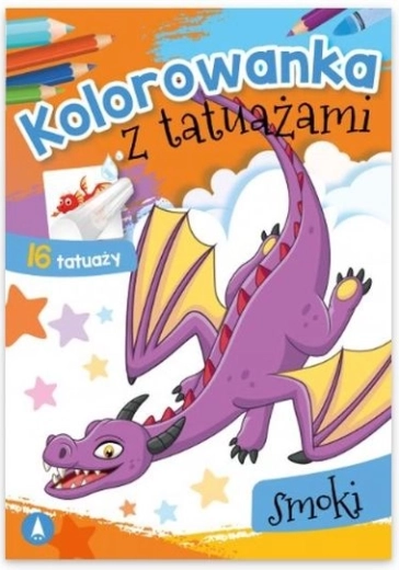 Smoko Tattoo Malbuch & abwaschbare Tattoos – Drachen