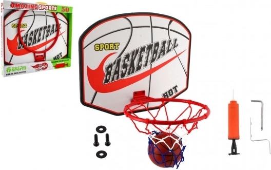 Wand-Basketballkorb mit Ball und Pumpe