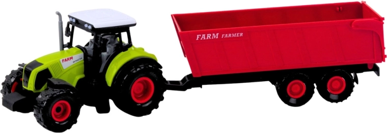 Traktor mit Anhänger für die Feldarbeit