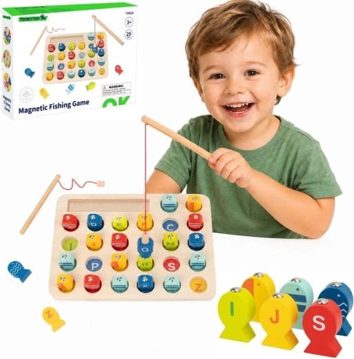 Magnetisches Holz-Angelspiel mit Buchstaben von Tooky Toy