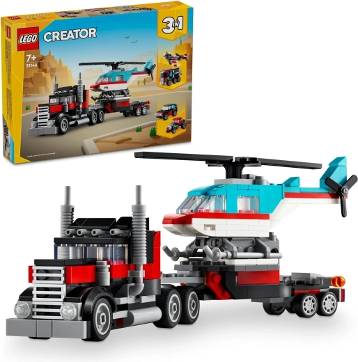 LEGO Creator Lastwagen mit Ladefläche und Hubschrauber