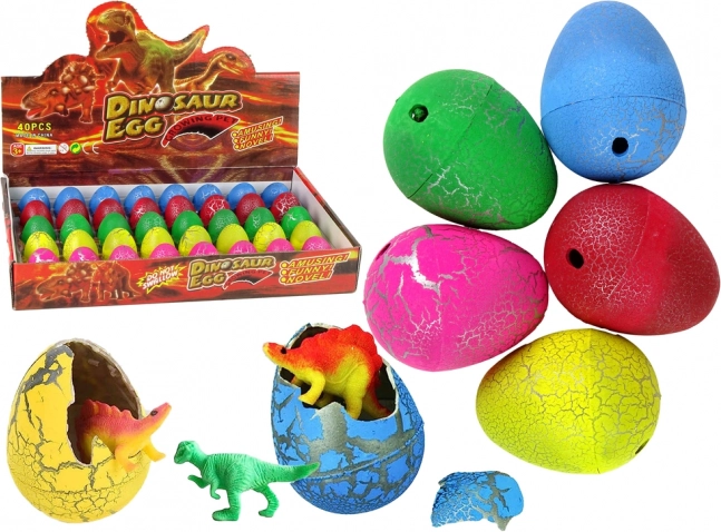 Magisches Dino-Wachsei 4 cm Bunt