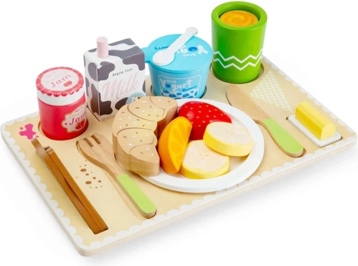 Bigjigs Toys Holz-Frühstückstablett