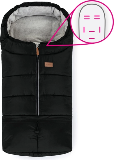 Fußsack 3-in-1 PETITE&MARS Jibot Horizontal Ink Black