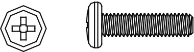 Jamara Schraube M3x10 mit Rundkopf Skull Nightstorm (8 Stk.)