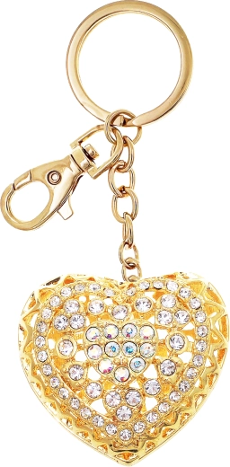 Goldenes Herz-Schlüsselanhänger