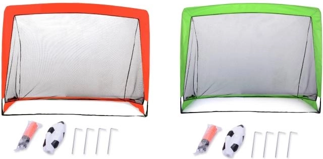 SPORTO tragbares Fußballtor mit Zubehör 120 × 90 cm