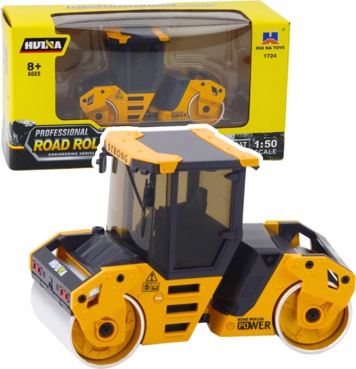 Metall-Straßenwalze HUINA 1:50 gelb
