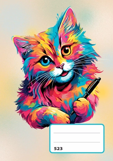 Heft A5 liniert 20 Blatt Katze