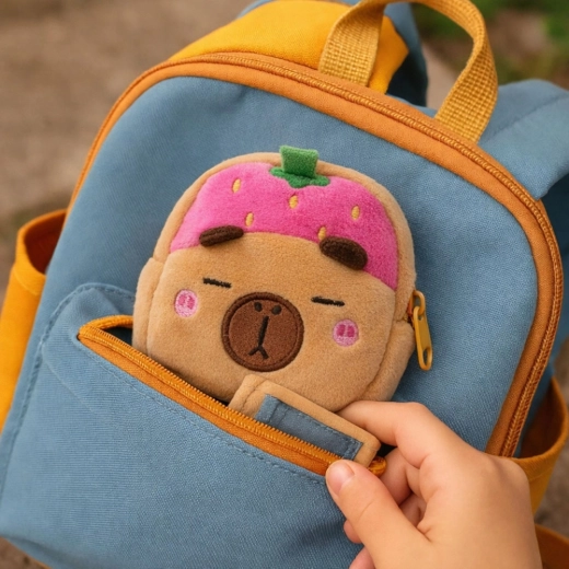 Clip zum einfachen Befestigen an Rucksack oder Schlüsseln