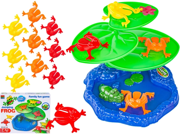 Springende Frösche Jumping frog – unterhaltsames Geschicklichkeitsspiel