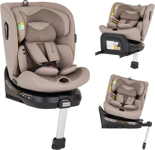 Petite&Mars drehbarer Kindersitz Twistguard Pro i-Size tan brown air 40–150 cm (0–36 kg)