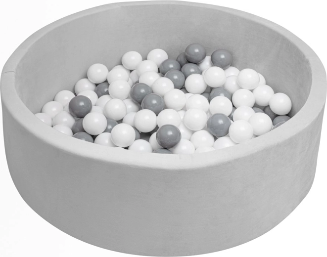 Trockener Kinderballpool mit Bällen NEW BABY grau