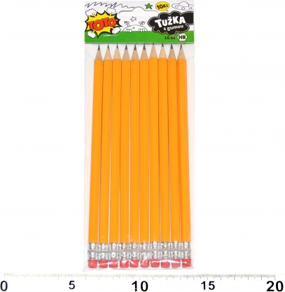 Graphitbleistifte HB mit Radiergummi – Set mit 10 Stück