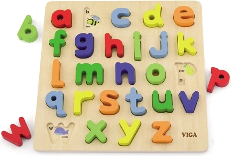 Viga Holz-Einlege-Sorter Alphabet