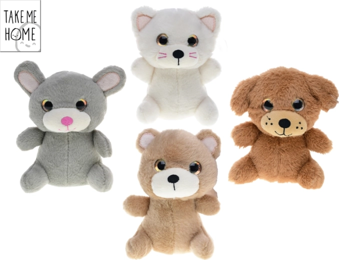 Plüschtier Take Me Home 15 cm – Hund, Katze, Bär oder Kaninchen