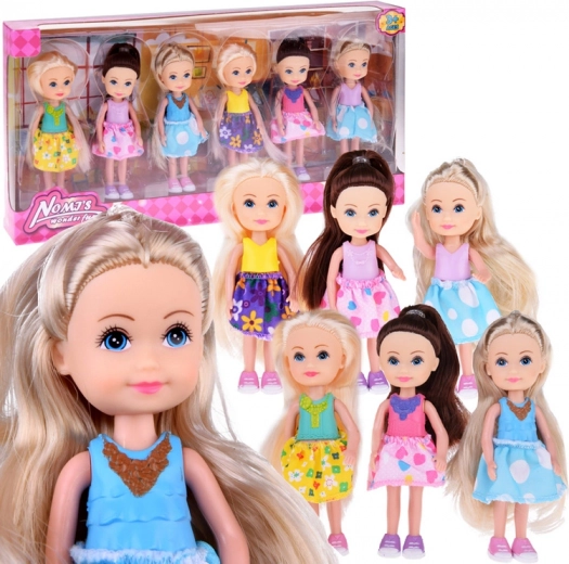 Schöne Mini-Puppen 12 cm Set 6 Stück
