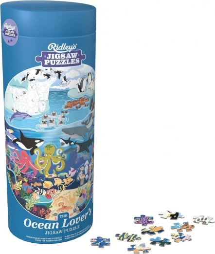Rundes Puzzle für Ozeanliebhaber, 1000 Teile, RIDLEY'S GAMES