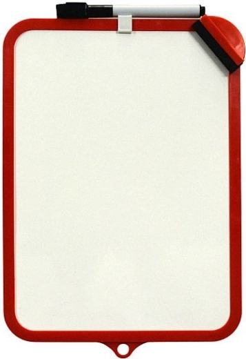 Beidseitige abwischbare Tafel Concorde 19 × 29 cm Rot