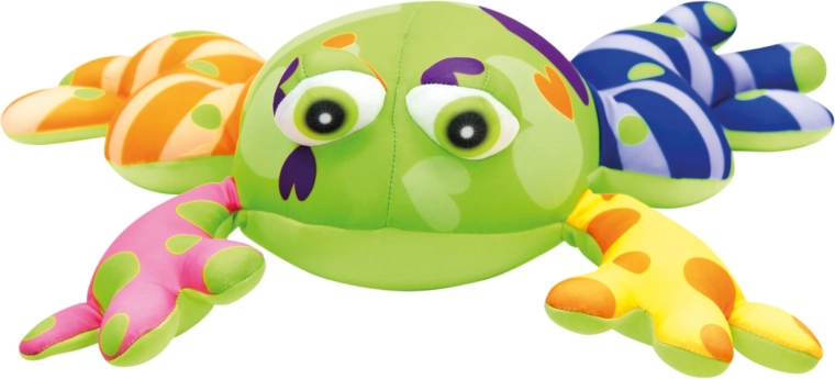 Bino & Mertens bunte Plüschfrosch 32 × 34 cm