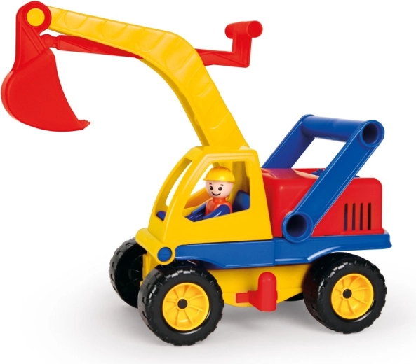 Plastischer Kinderbagger 35 cm mit Fahrerfigur