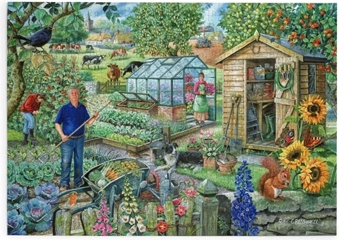 Puzzle Im Garten mit 500 extra großen Teilen