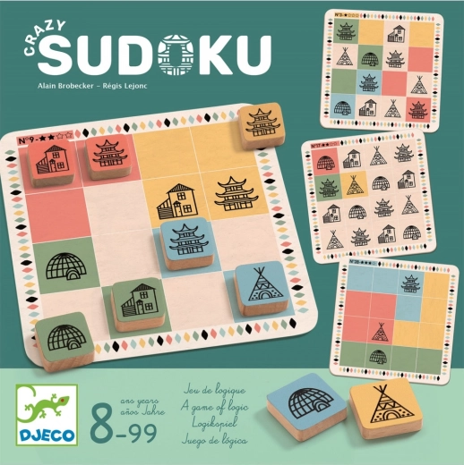 Djeco Verrücktes Sudoku – logisches Holzspiel