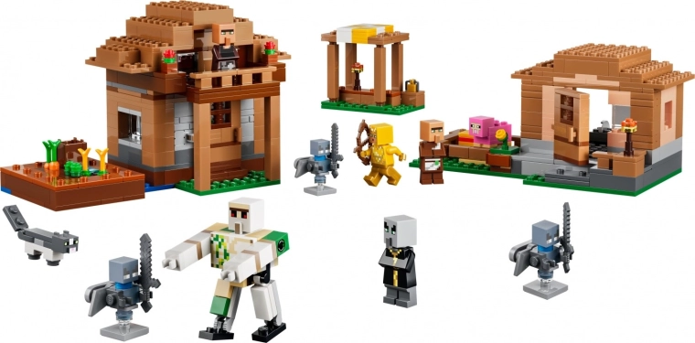 Minecraft-Dorf mit 3 detailreichen Bauwerken