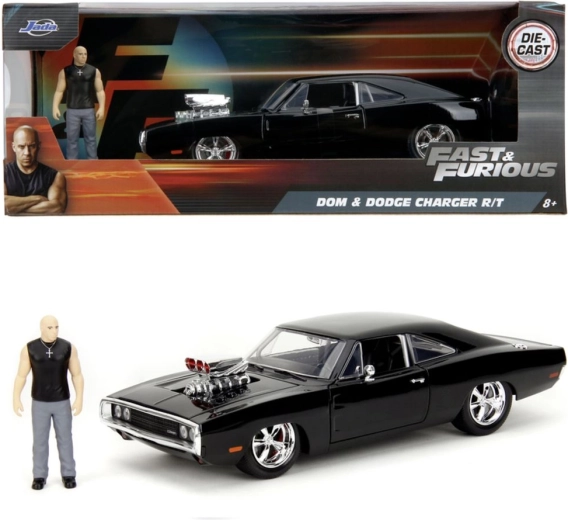 Jada Toys Fast & Furious 1970 Dodge Charger mit Figur von Dominic Toretto