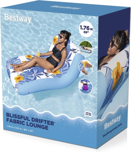 Aufblasbare Liege Blissful Drifter mit Textilbezug, 176 × 107 cm