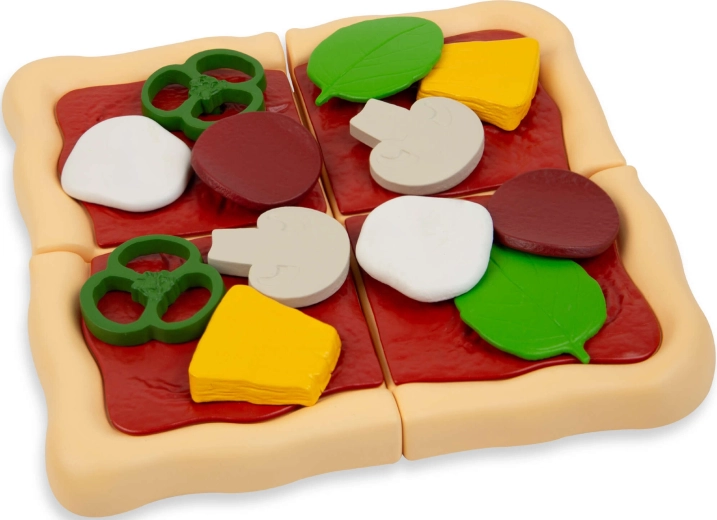 Schneidbare Pizza und gut greifbare Teile