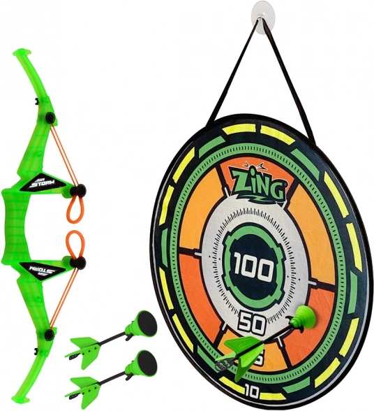 Bogen mit Zielscheibe und Pfeilen für Kinder