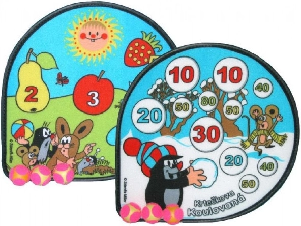 Dartscheibe KRTEČEK mit Klettverschluss 30 × 30 cm