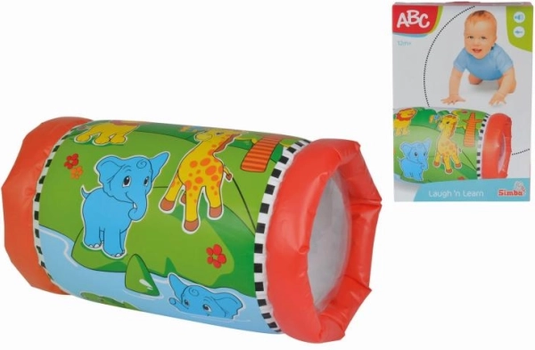 Aufblasbare Rolle zur Krabbelunterstützung mit Tieren