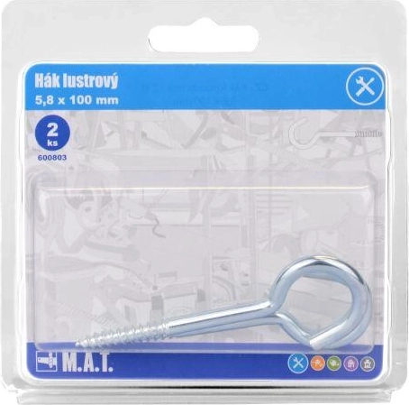 Lüsterhaken 100 × 5,8 mm – glänzend, 2 Stk.