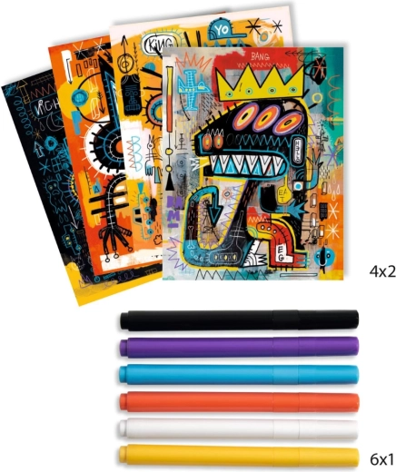 Skizzenhefte und Filzstifte für sofortiges Kreativsein