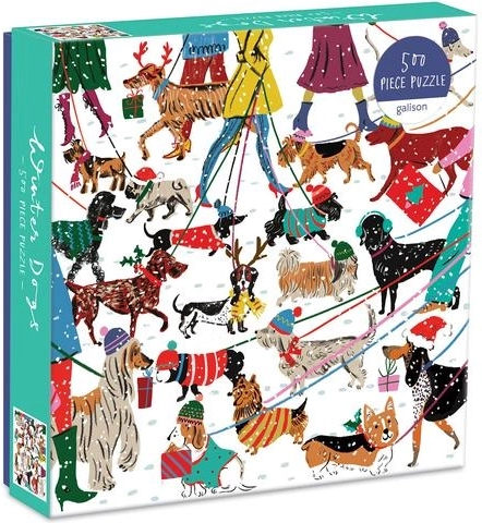 Galison Puzzle Winterhunde 500 Teile