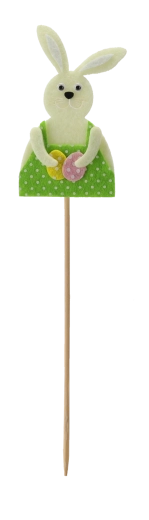 Osterdeko am Spieß – Häschen 6 × 9 cm, Mix aus 3 Motiven (12 Stk.)
