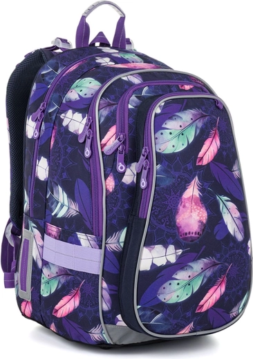 Schulrucksack Topgal LYNN violette Federn