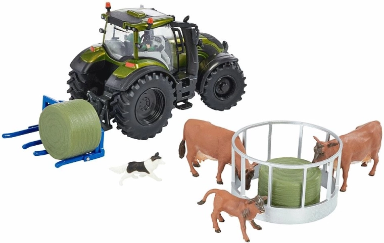 Detailgetreuer Valtra-Traktor mit Fahrer