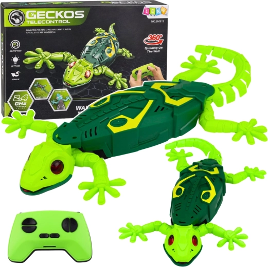 RC-Gecko mit Fernbedienung, klettert an Wänden und dreht sich 360°, grün