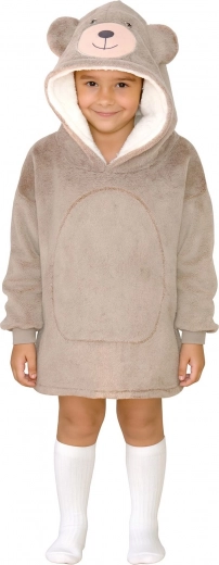 Wärmende Kapuzen-Deckenhoodie Bär für Kinder 3–6 Jahre Cozy Noxxiez